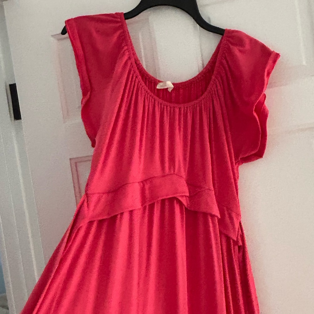 Reb in J.  Pink blush maternity maxi dress EUC.